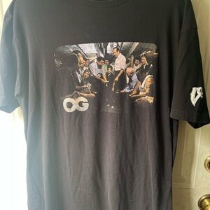 Black Short Sleeve Tee with Photographic Print